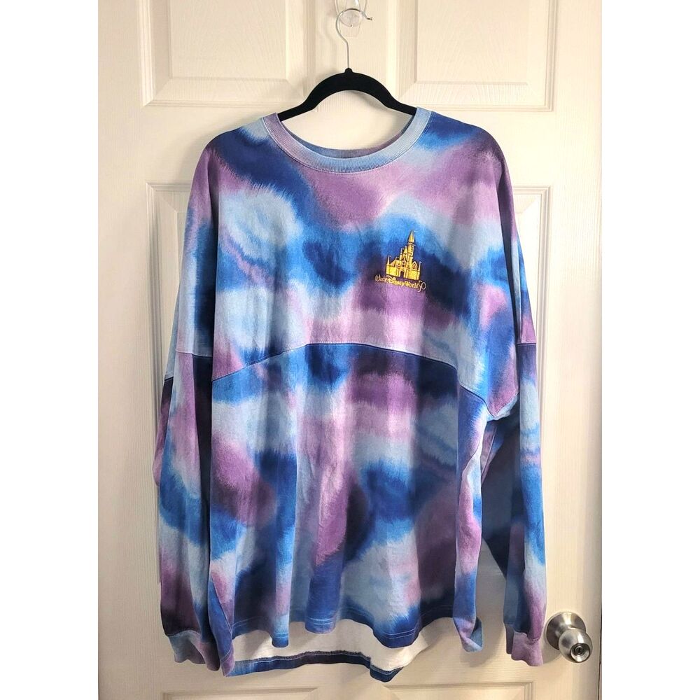 Disney XXL 50th Anniversary Spirit Jersey Tie Dye Mickey Minnie Gold WDW